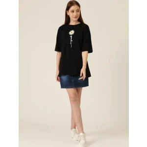 Baskılı T-shirt - Siyah