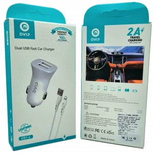 Çift Usb Girişli (iphone) Kablolu Araç Şarj Aleti C01-L