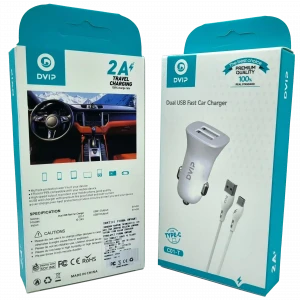 Çift Usb Girişli (Micro) Kablolu Araç Şarj Aleti C01-M