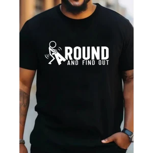 Erkek Around Baskılı Süprem T-shirt