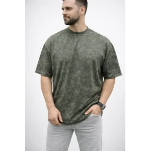 Erkek Premium Tişört Osy Yumuşak Dokulu Yıkamalı Oversize T-shirt - Haki