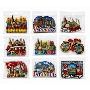 İstanbul Temalı Ahşap Buzdolapı Süsü Magnet