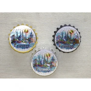 İstanbul Temalı Gazoz Kapağı Magnet - Model 2