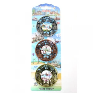 İstanbul Temalı Metal Magnet 3lü Set Model 1