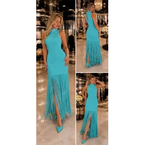 Kadın İnci Ve Saçak Detay Kalem Elbise