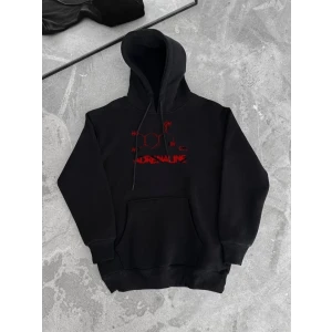 Kışlık Uzun Kol Kapüşonlu Sweatshirt - Siyah