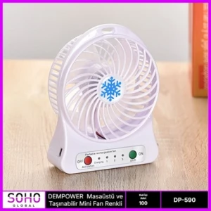 MASAÜSTÜ  TAŞINABİLİR 3 KADEMELİ FAN