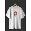1 Mayıs Emek Ve Dayanışma Günü Baskılı Oversize Bisiklet Yaka T-shirt - Beyaz