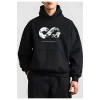 10 Kasıma Özel Üç İplik Kapşonlu Baskılı Sweatshirt - Siyah