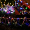 10 Metre 100 LED Solar RGB Işık Şeffaf Kablolu