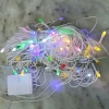 10m 100 LED Damla Uçlu Mavi Işık Şeffaf Kablo