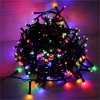10m 100 LED Pilli 2 Kademeli RGB Işık Siyah Kablo