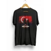 30 Ağustos Zafer Bayramı Atatürk Baskılı Oversize Bisiklet Yaka T-shirt - Siyah