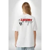 30 Ağustos Zafer Bayramı Atatürk Temalı Oversize Bisiklet Yaka T-shirt - Beyaz
