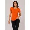 3’lü Kısa Kollu Bisiklet Yaka Basic Slim Fit T-shirt - Kırmızı - Turuncu - Bej