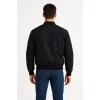 Arka Bomber Ceket - Siyah