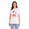 Atatürk Baskılı Tişört Kısa Kollu Bisiklet Yaka T-shirt - Beyaz