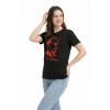 Atatürk Baskılı Tişört Kısa Kollu Bisiklet Yaka  T-shirt - Siyah