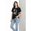 Atatürk Baskılı Tişört Kısa Kollu Bisiklet Yaka T-shirt - Siyah