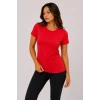 Basic Tişört Bisiklet Yaka Kısa Kol Günlük Yazlık Slim Fit T-shirt - Kırmızı