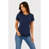 Basic Tişört Bisiklet Yaka Kısa Kol Günlük Yazlık Slim Fit T-shirt - Lacivert