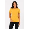 Basic Tişört Bisiklet Yaka Kısa Kol Günlük Yazlık Slim Fit T-shirt - Sarı