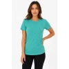 Basic Tişört Bisiklet Yaka Kısa Kol Günlük Yazlık Slim Fit T-shirt - Su Yeşili