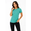 Basic Tişört Bisiklet Yaka Kısa Kol Günlük Yazlık Slim Fit T-shirt - Su Yeşili