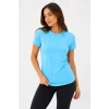 Basic Tişört Bisiklet Yaka Kısa Kol Günlük Yazlık Slim Fit T-shirt - Turkuaz