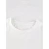 Baskılı Oversize Bisiklet Yaka T-shirt - Beyaz