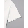 Baskılı Oversize Bisiklet Yaka T-shirt - Beyaz