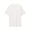 Baskılı Oversize Bisiklet Yaka T-shirt - Beyaz