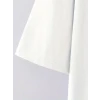 Baskılı Oversize Bisiklet Yaka T-shirt - Beyaz