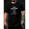 Baskılı Oversize Bisiklet Yaka T-shirt - Siyah