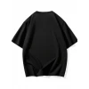 Baskılı Oversize Bisiklet Yaka T-shirt - Siyah