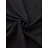 Baskılı Oversize Bisiklet Yaka T-shirt - Siyah