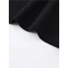 Baskılı Oversize Bisiklet Yaka T-shirt - Siyah