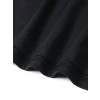Baskılı Oversize Bisiklet Yaka T-shirt - Siyah