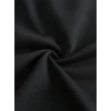 Baskılı Oversize Bisiklet Yaka T-shirt - Siyah