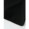 Baskılı Oversize Bisiklet Yaka T-shirt - Siyah