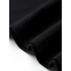 Baskılı Oversize Bisiklet Yaka T-shirt - Siyah