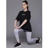 Baskılı Oversize T-shirt - Siyah