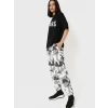 Baskılı Oversize T-shirt - Siyah