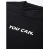 Baskılı Oversize T-shirt - Siyah
