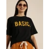Baskılı T-shirt - Siyah