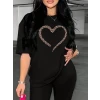 Baskılı T-shirt - Siyah