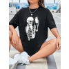 Baskılı T-shirt - Siyah