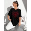 Baskılı T-shirt - Siyah