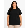 Battal Big Size Basic Tişört Bisiklet Yaka Rahat Kalıp T-shirt - Siyah
