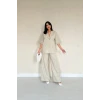 Mavi Önü Tek Düğmeli Ceket Pantolon Takım